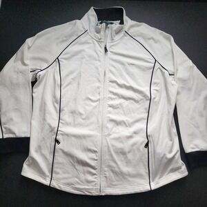 Ralph Lauren Polo Golf Tennis White Black Trim Sports Jacket